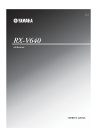 Yamaha RXV-640 - Owners Manual 